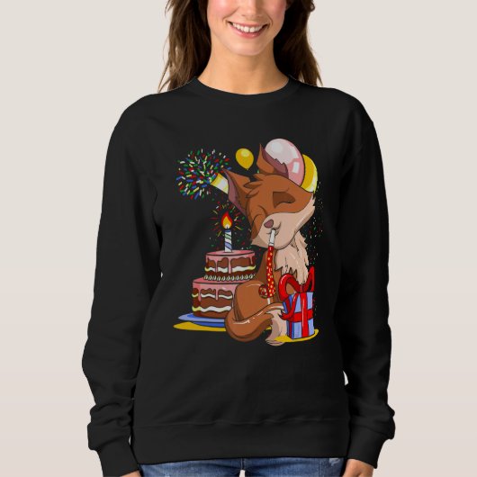 Sweatshirt Fête d'anniversaire Nature Animal Cute Forêt Fox (Devant)
