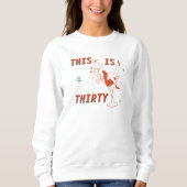 Sweatshirt Fête de 30 ans rétro chic Orange & Vert (Devant)