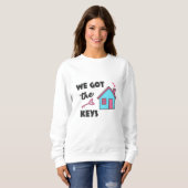 Sweatshirt Fête de crémaillère On a les Clés (Devant entier)
