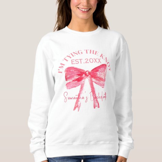 Sweatshirt Fête de Fiançailles Coquette Rose (Devant)