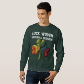Sweatshirt Fête de la Saint-Patrick Baseball Trèfle Chanceux (Devant entier)
