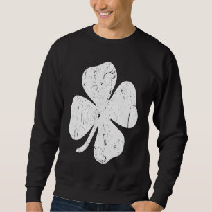 Sweatshirt Fête de la Saint-Patrick Vintage à quatre feuilles