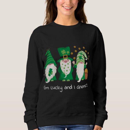 Sweatshirt Fête de la St. Patrick LGBTQ Gay pride filles Gnom (Devant)