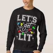 Sweatshirt Fête de Noël amusante - Lumière de Noël (Devant)
