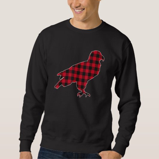 Sweatshirt Fête de Noël de l'aigle rouge de bison de bois d'o (Devant)
