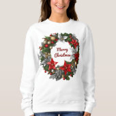 Sweatshirt Fête de Noël Wreath Vacances d'hiver (Devant)