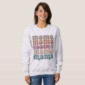 Sweatshirt Fête des mères de maman retro Stacked (Devant entier)