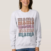 Sweatshirt Fête des mères de maman retro Stacked (Devant)
