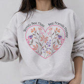 Sweatshirt Fête des mères du coeur floral
