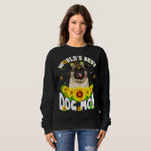 Sweatshirt Fête des mères du meilleur chien Carlin du monde (Devant entier)