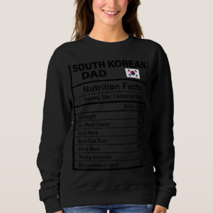 Sweatshirt Fête des pères de données nutritionnelles pour pap
