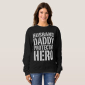 Sweatshirt Fête des pères de héros du mari Daddy Protector (Devant entier)