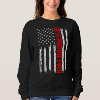 Sweatshirt Fête des pères Drapeau Américain de Meilleur Poppi