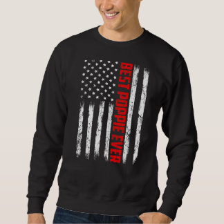 Sweatshirt Fête des pères Drapeau Américain de Meilleur Poppi