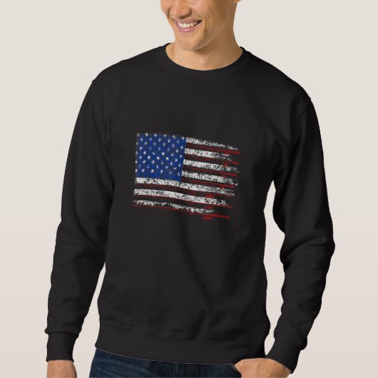 Sweatshirt Fête des pères Drapeau de pêche cadeau (Devant)