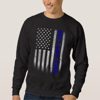 Sweatshirt Fête des pères du drapeau américain de meilleur pè