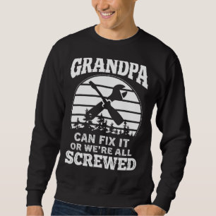 Sweatshirt Fête des pères pour homme Grand-père peut le répar