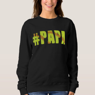 Sweatshirt Fête des pères rétro Hommes Softball Papa Softball