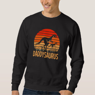 Sweatshirt Fête des pères Vintage Daddysaurus Dinosaur Retro 