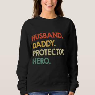 Sweatshirt Fête des pères Vintage du héros du papa du mari
