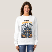 Sweatshirt Fête d'Halloween éffrayant dans une maison hantée (Devant entier)