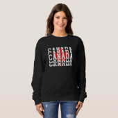 Sweatshirt Fête du Canada Feuille d'érable Patriotique canadi (Devant entier)