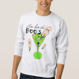 Sweatshirt Fête Halloween de Boos et de Boissons Alcoolisées