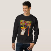 Sweatshirt Fête mexicaine Chih Tzu Sombrero Cinco De M (Devant entier)
