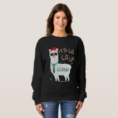 Sweatshirt Fête Noël Cute Llama Animal (Devant entier)