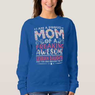 Sweatshirt Fêtes Fier Maman De Lesbienne Fille Fête des Mè
