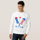 Sweatshirt Feu d'artifice du drapeau américain (Devant entier)