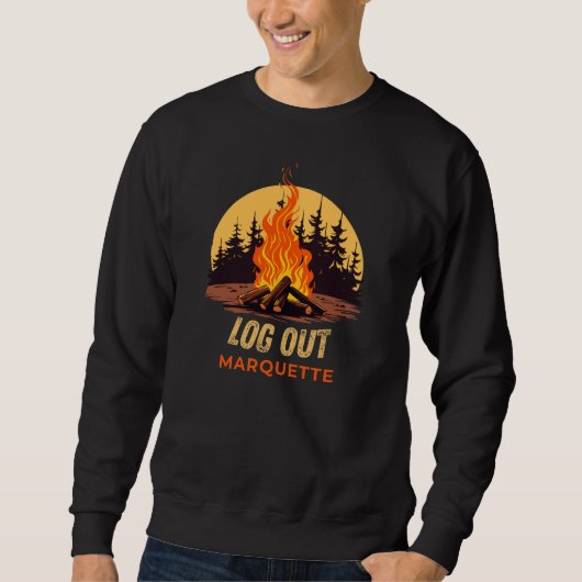 Sweatshirt Feu de camp à Marquette Michigan (Devant)