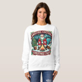 Sweatshirt Feu de camp, cacao et fête de Noël : Cosy Up for (Devant entier)