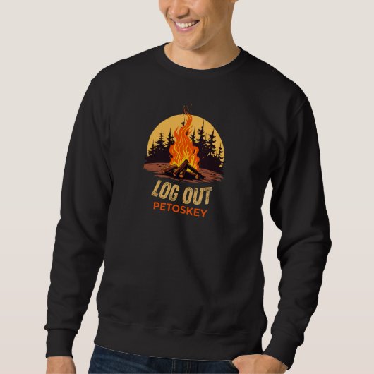 Sweatshirt Feu de camp Petoskey Michigan (Devant)