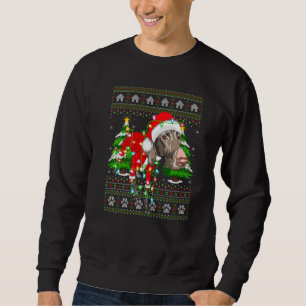 Sweatshirt Feu de Noël Éclairage Père Noël laide Allemand à c