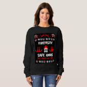 Sweatshirt Feu de pompier laide xmas (Devant entier)