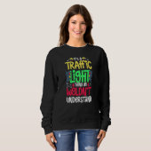 Sweatshirt Feu de signalisation vert jaune rouge arrêt feu tr (Devant entier)