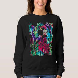 Sweatshirt Feuillage coloré Jardin artistique Fleurs lumineus