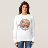 Sweatshirt Feuillage Floral Bookish dans le Style (Devant entier)