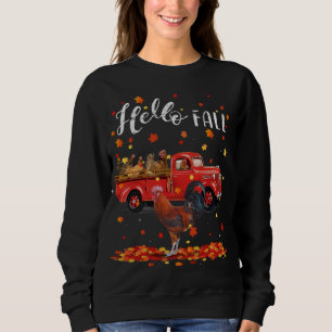 Sweatshirt Feuille de poulet de l'érable Automne Camion rouge
