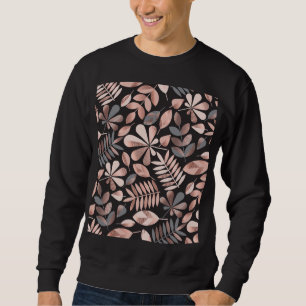 Sweatshirt Feuilles d'automne élégantes : Pastel Géométrique