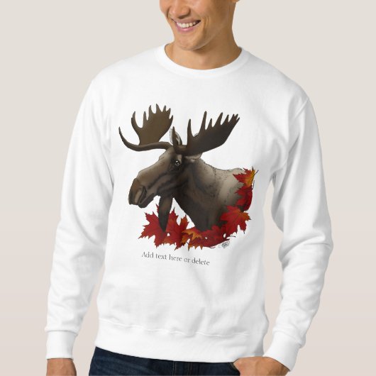 Sweatshirt Feuilles de l'érable rouge orignal (Devant)