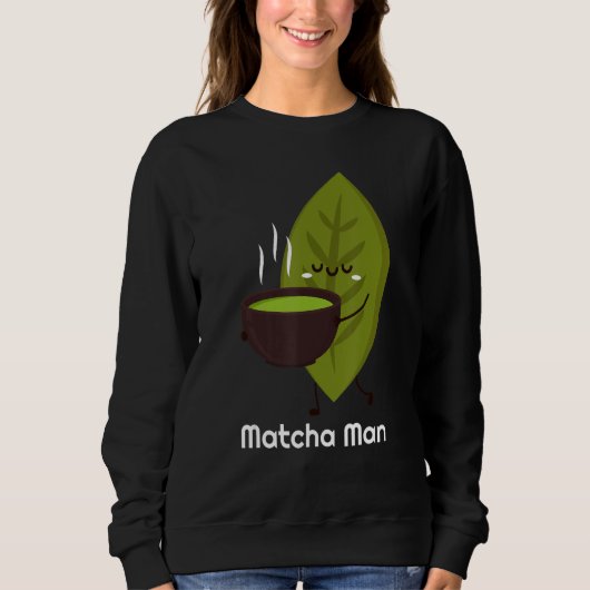 Sweatshirt Feuilles de thé Matcha Matcha Man (Devant)