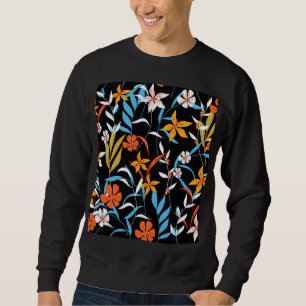 Sweatshirt Feuilles tropicaux colorés : motif arrière - plan