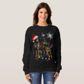 Sweatshirt Feux de Noël Bluetick Coonhound Chien (Devant entier)