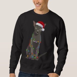Sweatshirt Feux de Noël Oriental Shorthair Amoureux des chats