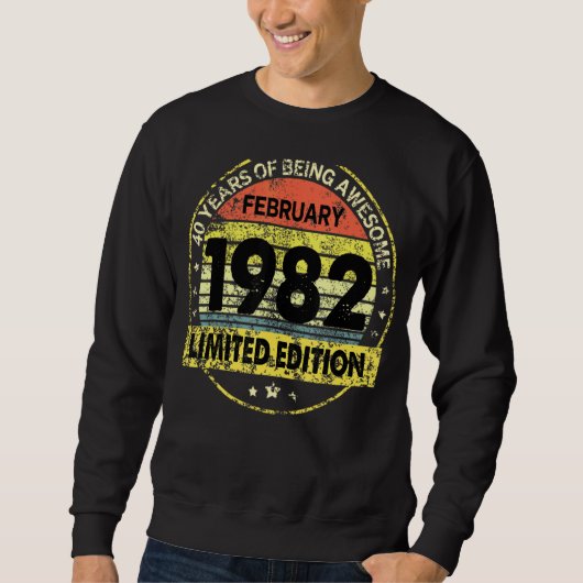 Sweatshirt Février 1982 40e anniversaire 40 ans (Devant)