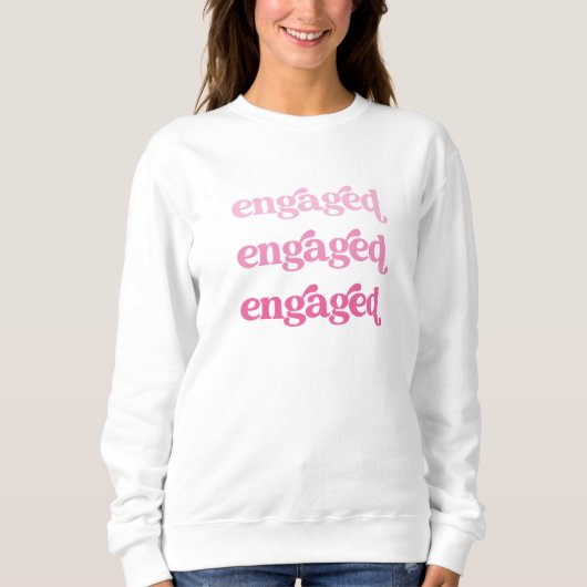 Sweatshirt Fiancé | Boho Pink Gradient Texte (Devant)