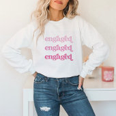 Sweatshirt Fiancé | Boho Pink Gradient Texte