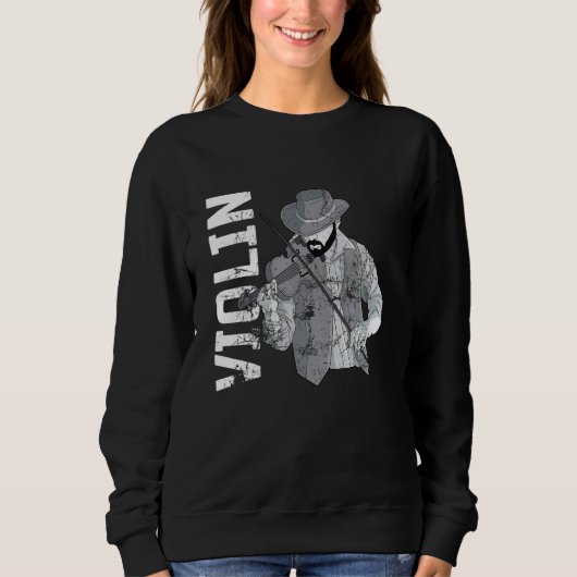 Sweatshirt Fiddle viola violin music musical instrument strin (Devant)